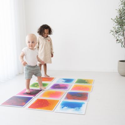 Sense2Play Sensorische Vloeistoftegels - 4 Stuks Sense2Play Sensorische Vloeistoftegels - 4 Stuks