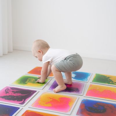Sense2Play Sensorische Vloeistoftegels - 4 Stuks Sense2Play Sensorische Vloeistoftegels - 4 Stuks