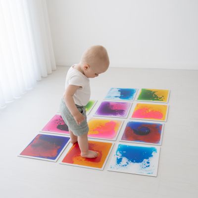 Sense2Play Sensorische Vloeistoftegels - 4 Stuks Sense2Play Sensorische Vloeistoftegels - 4 Stuks