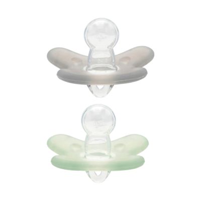 Difrax Fopspeen - Rond - 2 Stuks - 6-12 Mnd - Stone/Sage
