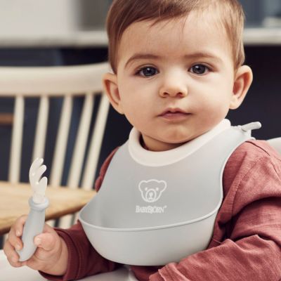 Baby Björn® Slabbetje - Set van 2 - Grijs