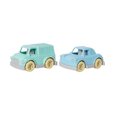Speelgoedtopdeals Vintage Autoset - 2 Stuks - Bioplastic - Pastel Blauw Speelgoedtopdeals Vintage Autoset - 2 Stuks - Bioplastic - Pastel Blauw