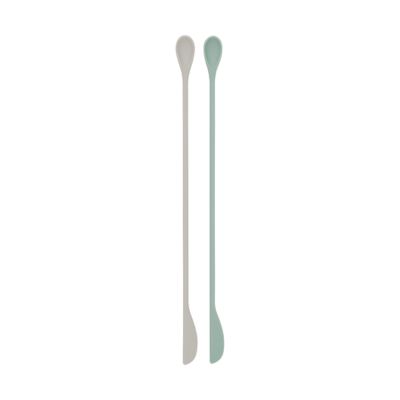 Kikkaboo Cuillère à remuer - 2 pièces - Silicone platine