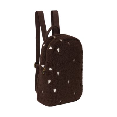 Studio Noos Teddy Hearts Mini Rugzak - Chocolate