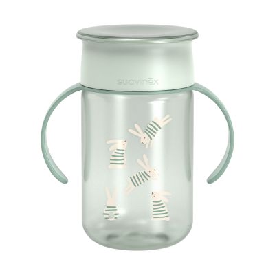 Suavinex Wonderland 360° Beker - 340 ML - Konijn Groen