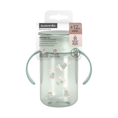 Suavinex Wonderland 360° Beker - 340 ML - Konijn Groen