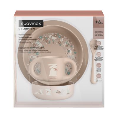 Suavinex Wonderland Eetset - Konijn Roze Suavinex Wonderland Eetset - Konijn Roze