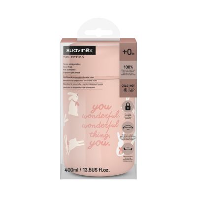 Suavinex Wonderland Food Jar - 400 ml - Konijn Roze