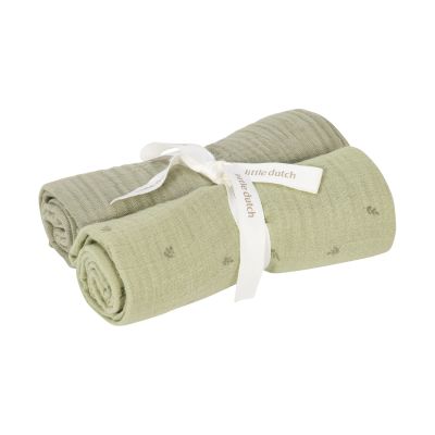 Little Dutch Pure Swaddle Doeken - Set Van 2 - Tetra - 70 x 70 cm 