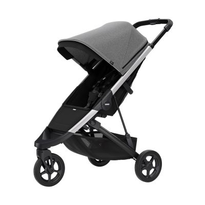 Thule Spring Stroller Aluminium Inclusief Canopy Grey Melange Thule Spring Stroller Aluminium Inclusief Canopy Grey Melange