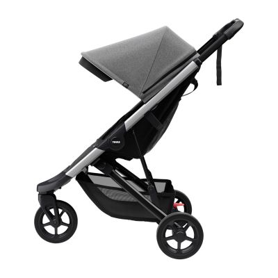 Thule Spring Stroller Aluminium Inclusief Canopy Grey Melange Thule Spring Stroller Aluminium Inclusief Canopy Grey Melange