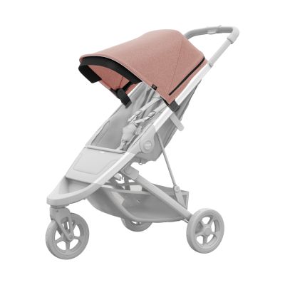 Thule Spring Buggy Black Incl. Zonnekap Grey Melange en Misty Rose Thule Spring Buggy Black Incl. Zonnekap Grey Melange en Misty Rose