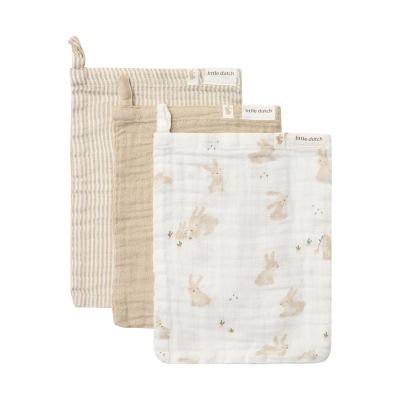 Little Dutch Baby Bunny Washandjes - 3 Stuks - 21 x 14 cm