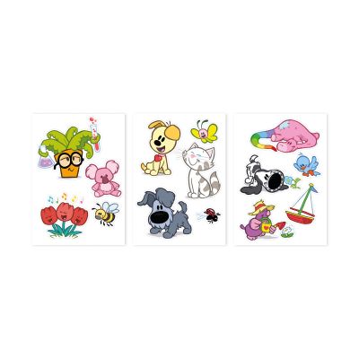 Woezel &amp; Pip Muurstickers A4 Set - Dieren