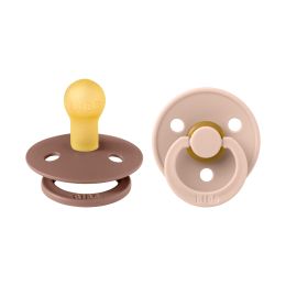 Bibs Fopspeen Round 0-6mnd Woodchunck/Blush (2 stuks)