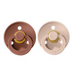 Bibs Fopspeen Round 6-18mnd Woodchunk/Blush (2 stuks)