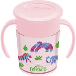 Dr. Brown's Beker Cheers 360° Roze Met Print 200ml
