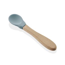 Babyjem Siliconen Lepel Met Houten Handvat