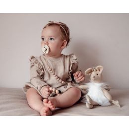 BiBs Fopspeen - Rond - 2 Stuks - 6-18 Mnd - Ivory/Blush