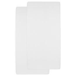 Meyco Molton Hoeslaken Ledikant Stretch Wit 60 x 120 cm (2-Pack)