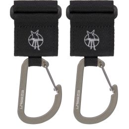 Lässig Stroller Hooks Met Karabijnhaak Black 2-Pack