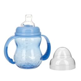 Nûby Oefenbeker Brede Hals Met Tuit Tritan Blauw 240ml 6mnd+ 