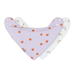 Lässig Bandana Happy Rascals Heart Lavender 2-Pack