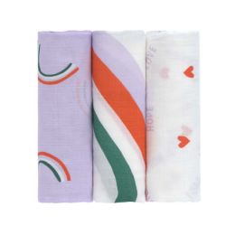 Lässig Swaddle Heavenly Soft Happy Rascals Lavender 80 x 80 cm 3-Pack