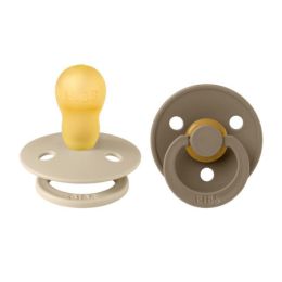 Bibs Fopspeen Round Vanilla / Dark Oak Size 3 (2 stuks)