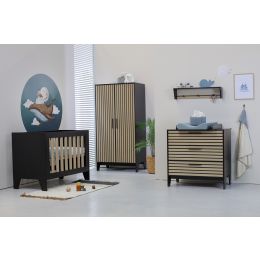 TWF Ledikant 60 x 120 - Commode 3 Laden - Hanglegkast 2 Deuren Milaan