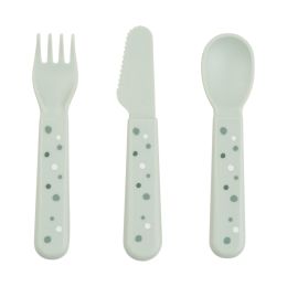 Done By Deer Foodie Cutlery Set Happy Dots Green