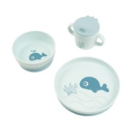 Done By Deer Foodie Dinner Set Wally Blue