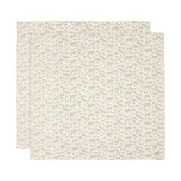 Jollein Multidoek Hydrofiel Animals Olive Green 115 x 115 cm 2-Pack
