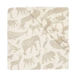 Jollein Wieghoeslaken Jersey Animals Nougat 40/50 x 80/90 cm