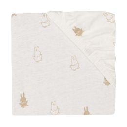 Jollein Wieghoeslaken Jersey Happy Miffy Nougat 40/50 x 80/90 cm