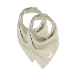 Jollein Slab Bandana Soft Waves Olive Green 2-Pack
