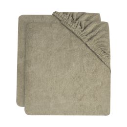 Jollein Aankleedkussenhoes Badstof Olive Green 2-Pack