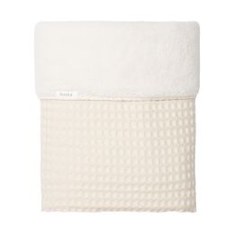 Koeka Ledikantdeken Wafel/Teddy Oslo Natural/Pebble 100 x 150 cm