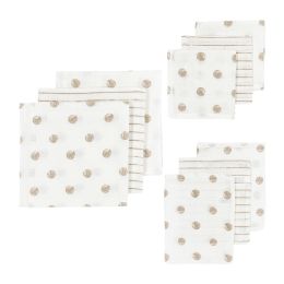 Meyco Starterset Hydrofiel Dot Stripe Sand 9-Pack
