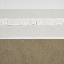 Meyco Ledikantlaken Ruffle Offwhite 100 x 150 cm