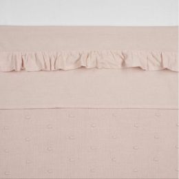 Meyco Ledikantlaken Ruffle Soft Pink 100 x 150 cm Meyco Ledikantlaken Ruffle Soft Pink 100 x 150 cm