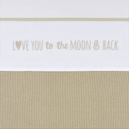 Meyco Ledikantlaken Love You To The Moon & Back Sand 100 x 150 cm
