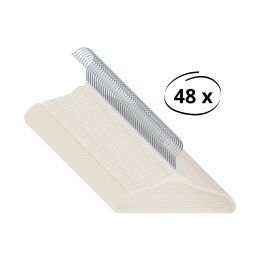 Puck Kledinghanger - 48 stuks - Velours Ecru Puck Kledinghanger - 48 stuks - Velours Ecru