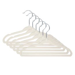 Puck Kledinghanger Velours Ecru (6 stuks)