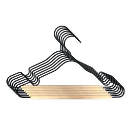 Puck kledinghanger metaal zwart set van 6 Puck kledinghanger metaal zwart set van 6