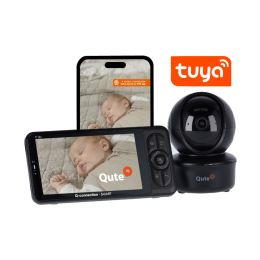 Qute Beeldbabyfoon Q-Connection Smart WIFI 2-IN-1 5HD - Zwart Qute Beeldbabyfoon Q-Connection Smart WIFI 2-IN-1 5HD - Zwart
