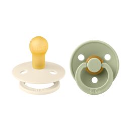 Bibs Fopspeen Round 6-18mnd Sage/Ivory (2 stuks)