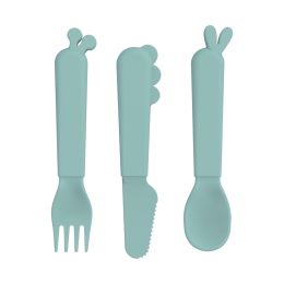 Done By Deer Kiddish Cutlery Bestekset Deer Friends Blue