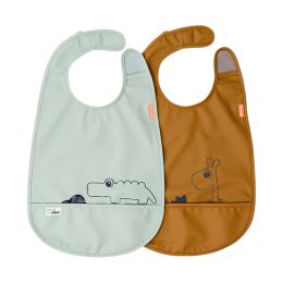 Done By Deer Slab Deer Friends Mustard/Green 2-pack