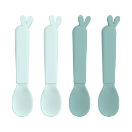 Done By Deer Kiddish Spoons Lalee Blue 4-pack